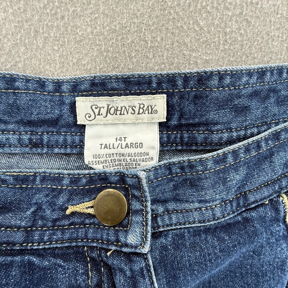 Vintage Denim Blue Jean A Line Maxi Skirt Women Size 14T / Tall - Picture 5 of 10